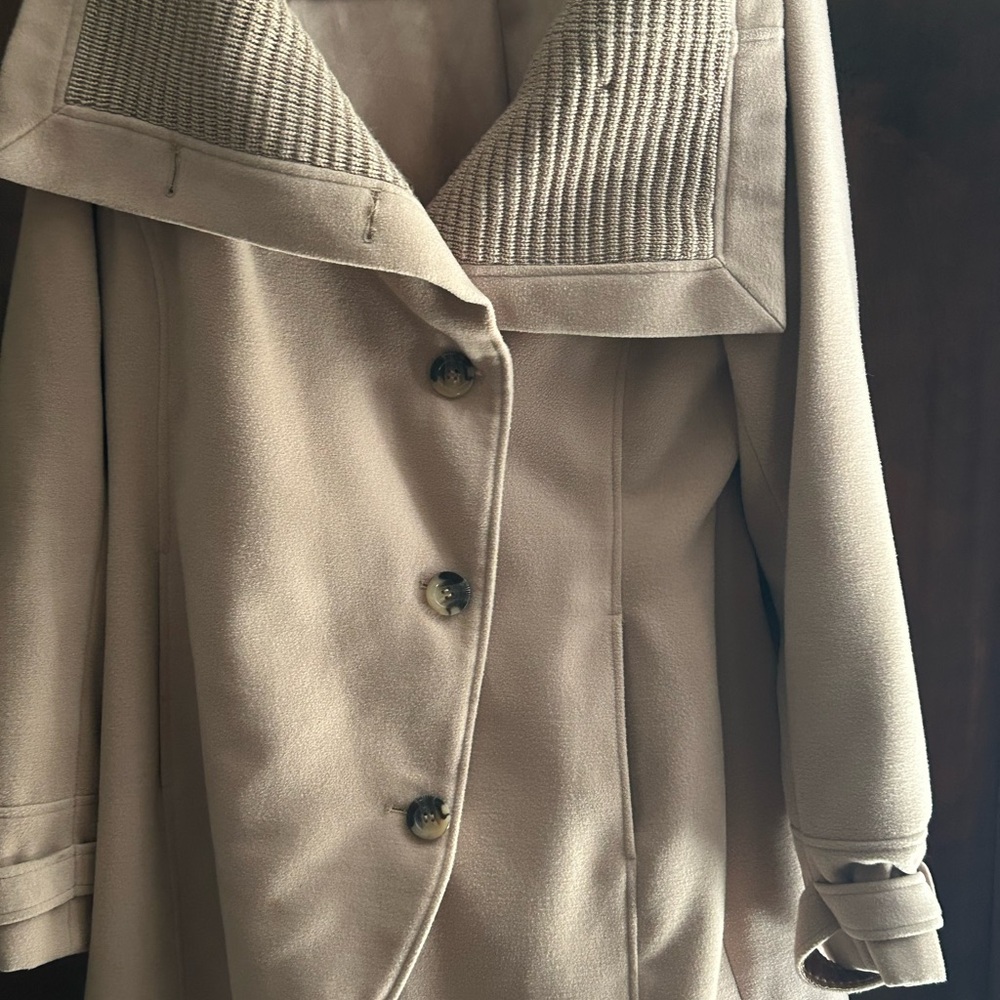 New York & Company Beige Pea Coat